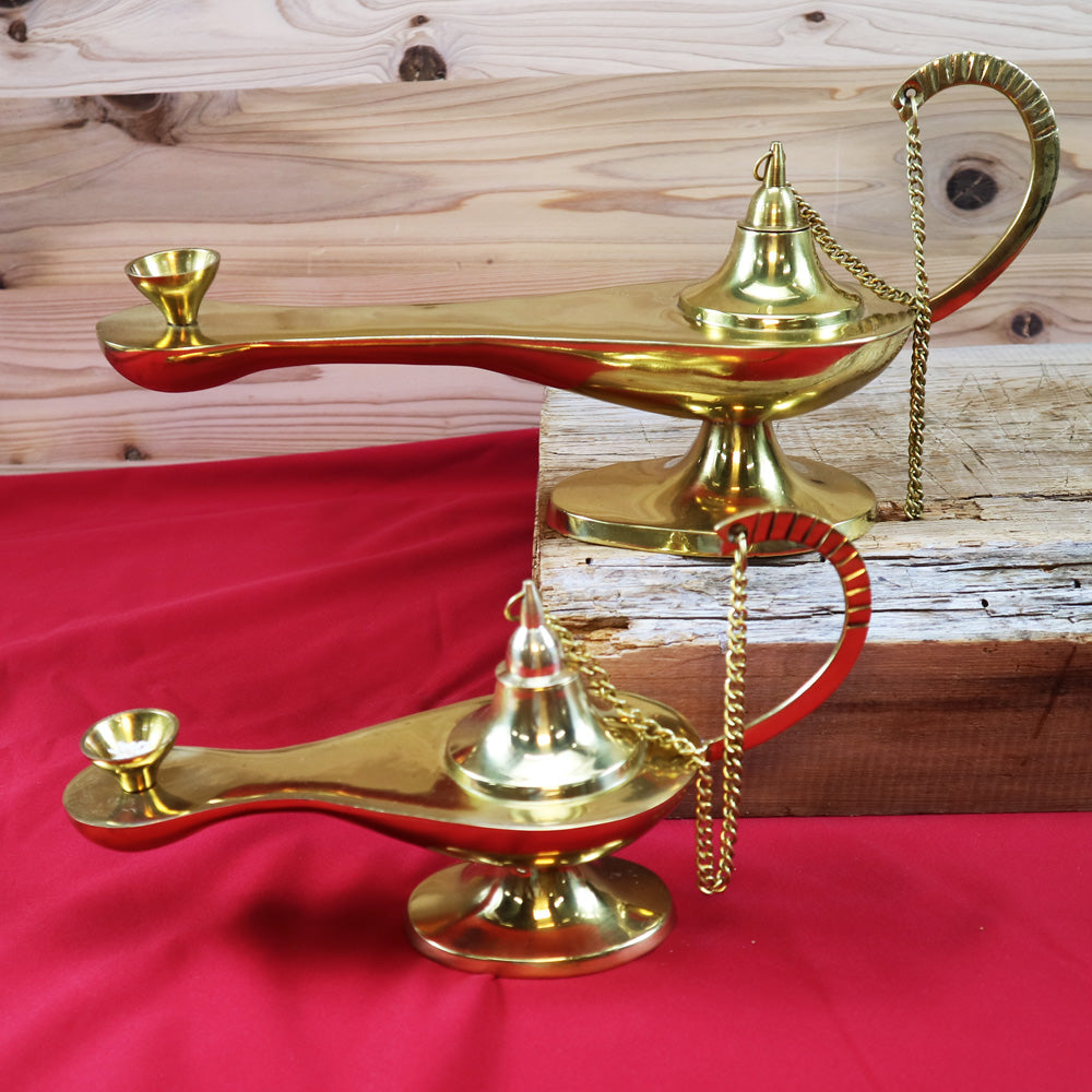 アラジンの魔法のランプ オイルランプ 真鍮ランプ 8inch