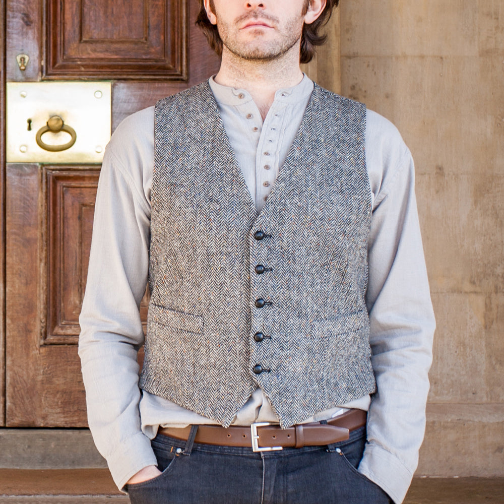 アイルランド ウエストコート ツイードベスト Mucros マクロス Waistcoat Gray