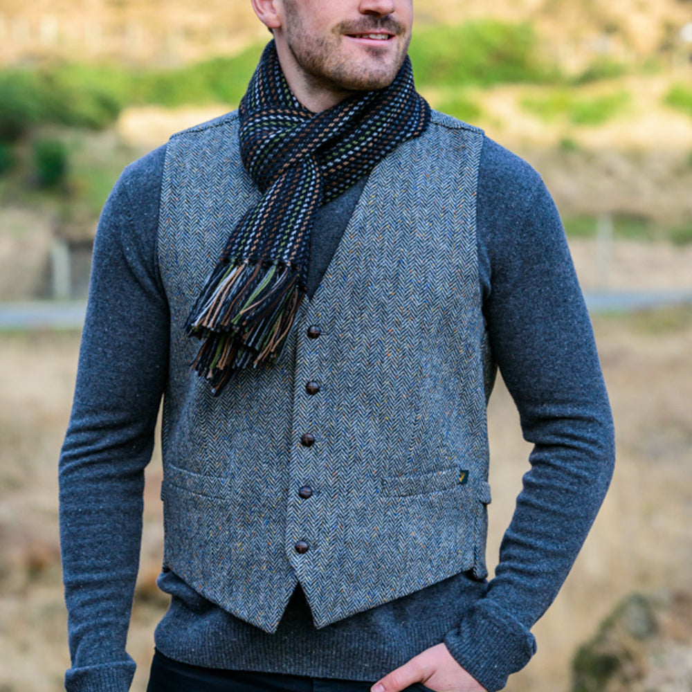 アイルランド ウエストコート ツイードベスト Mucros マクロス Waistcoat Gray