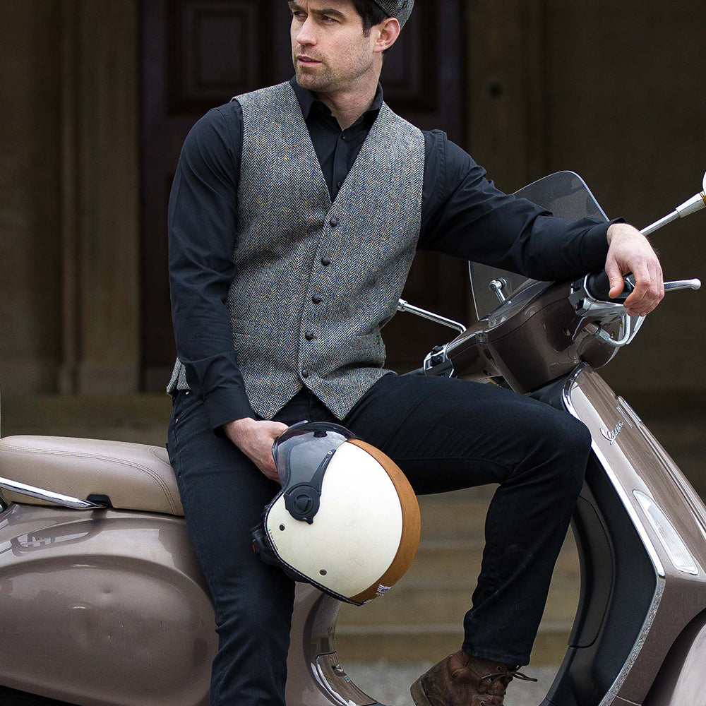 アイルランド ウエストコート ツイードベスト Mucros マクロス Waistcoat Gray