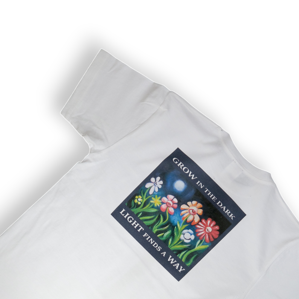 鎌T-Shirts アートT-Shirts/ Grow in the dark グローンザダーク Artist : Minasa ハンドライティングアート ベルリンアーティスト