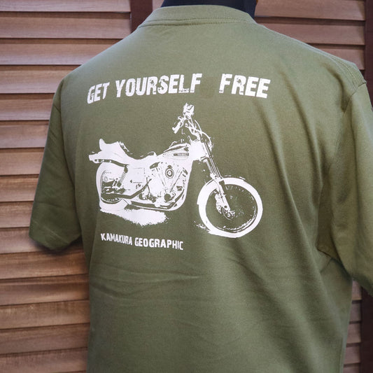 鎌T-Shirts New【Get yourself free】シリーズ ハーレー Harley Davidson ショベルヘッド
