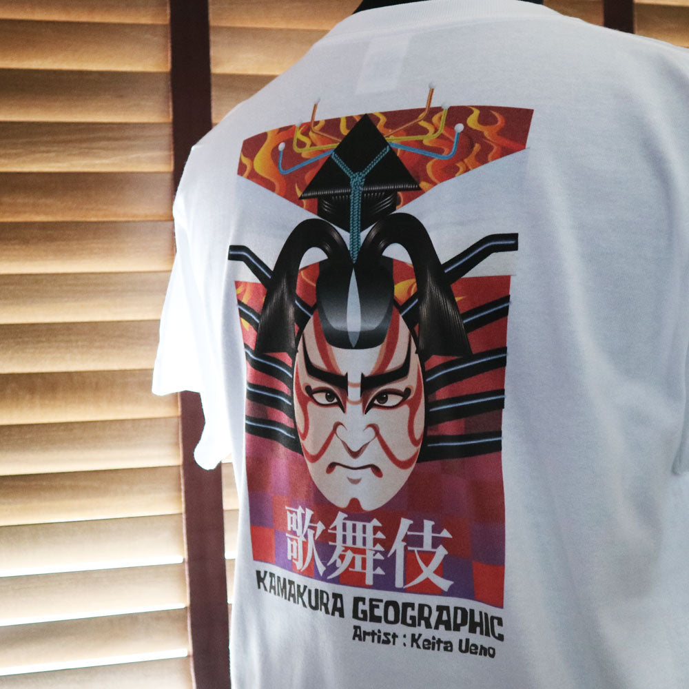 鎌T-Shirts アートセレクション Kabuki Japan Back Print / Artist : Keita Ueno 上野啓太コレクション