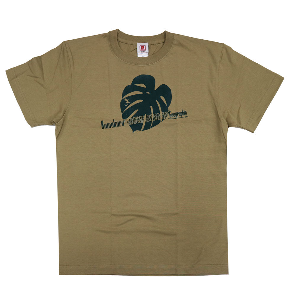 鎌T-Shirts New leaf リーフ モンステラ そしてヤモリ