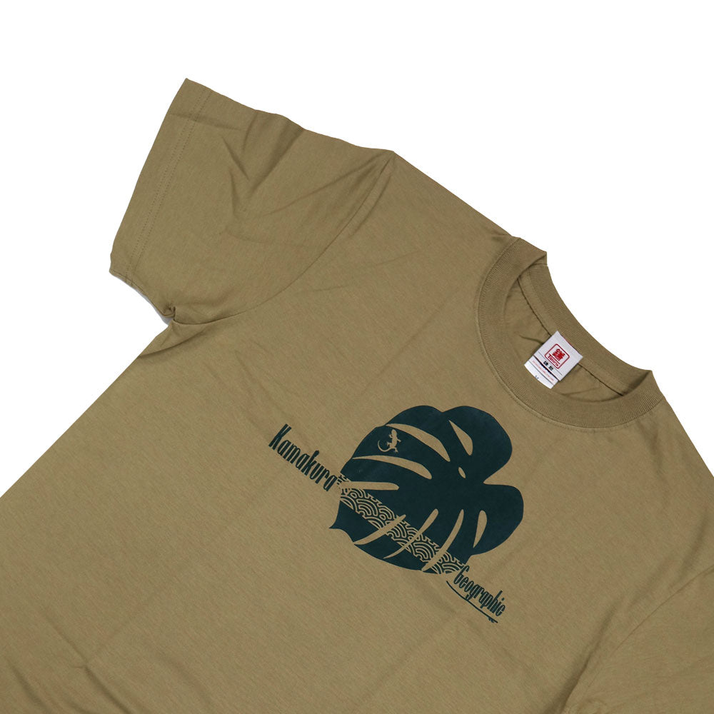鎌T-Shirts New leaf リーフ モンステラ そしてヤモリ
