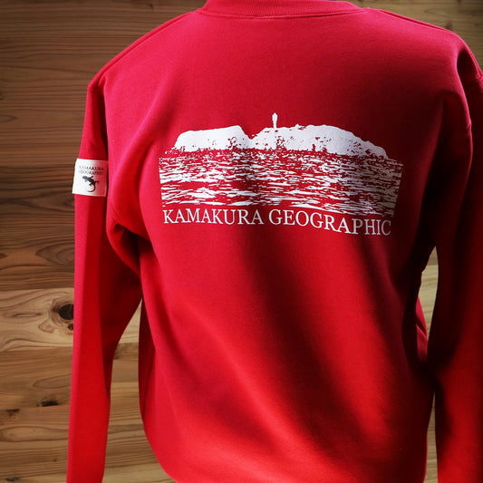 江の島スウェット 人気のレッド 今年も定番 お洒落なトレーナー