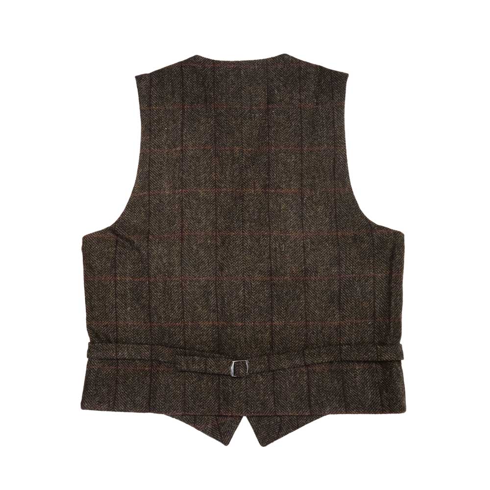 アイルランド ウエストコート ツイードベスト Mucros マクロス Waistcoat Brown