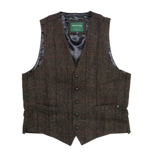 アイルランド ウエストコート ツイードベスト Mucros マクロス  Waistcoat Brown