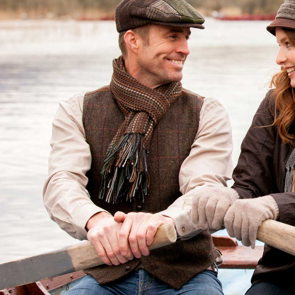 アイルランド ウエストコート ツイードベスト Mucros マクロス Waistcoat Brown