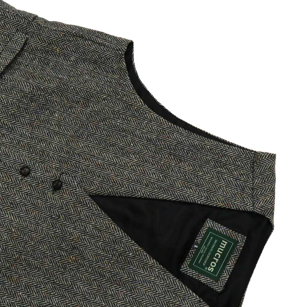 アイルランド ウエストコート ツイードベスト Mucros マクロス Waistcoat Gray