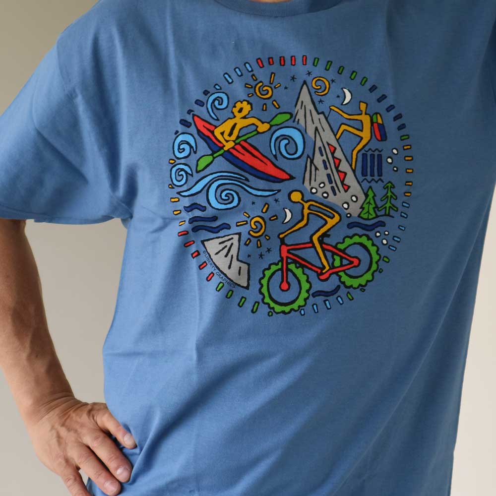 Liberty Graphics T-Shirts Outdoor About アウトドアアバウト サイクリストTシャツ