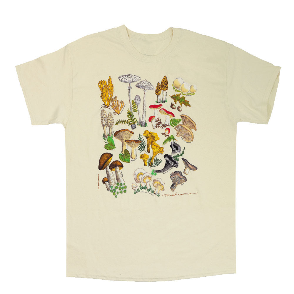 Liberty Graphics T-Shirts Mashroom マッシュルーム シルクプリント