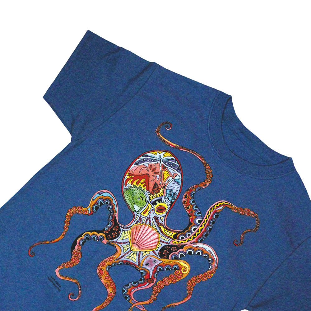 Liberty Graphics T-Shirts Earth Art Octopus ｱｰｽｱｰﾄ たこ