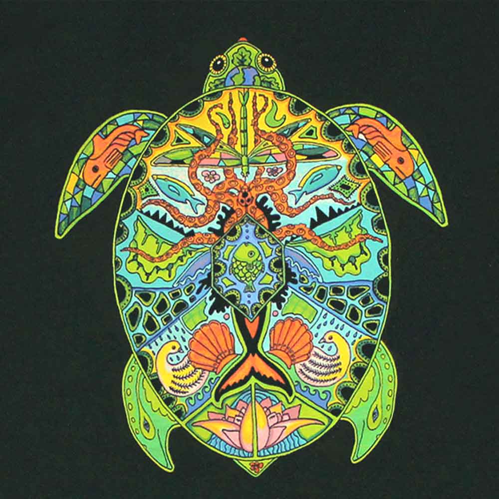 Liberty Graphics T-Shirts Earth Art Sea Turtle アースアート 海亀