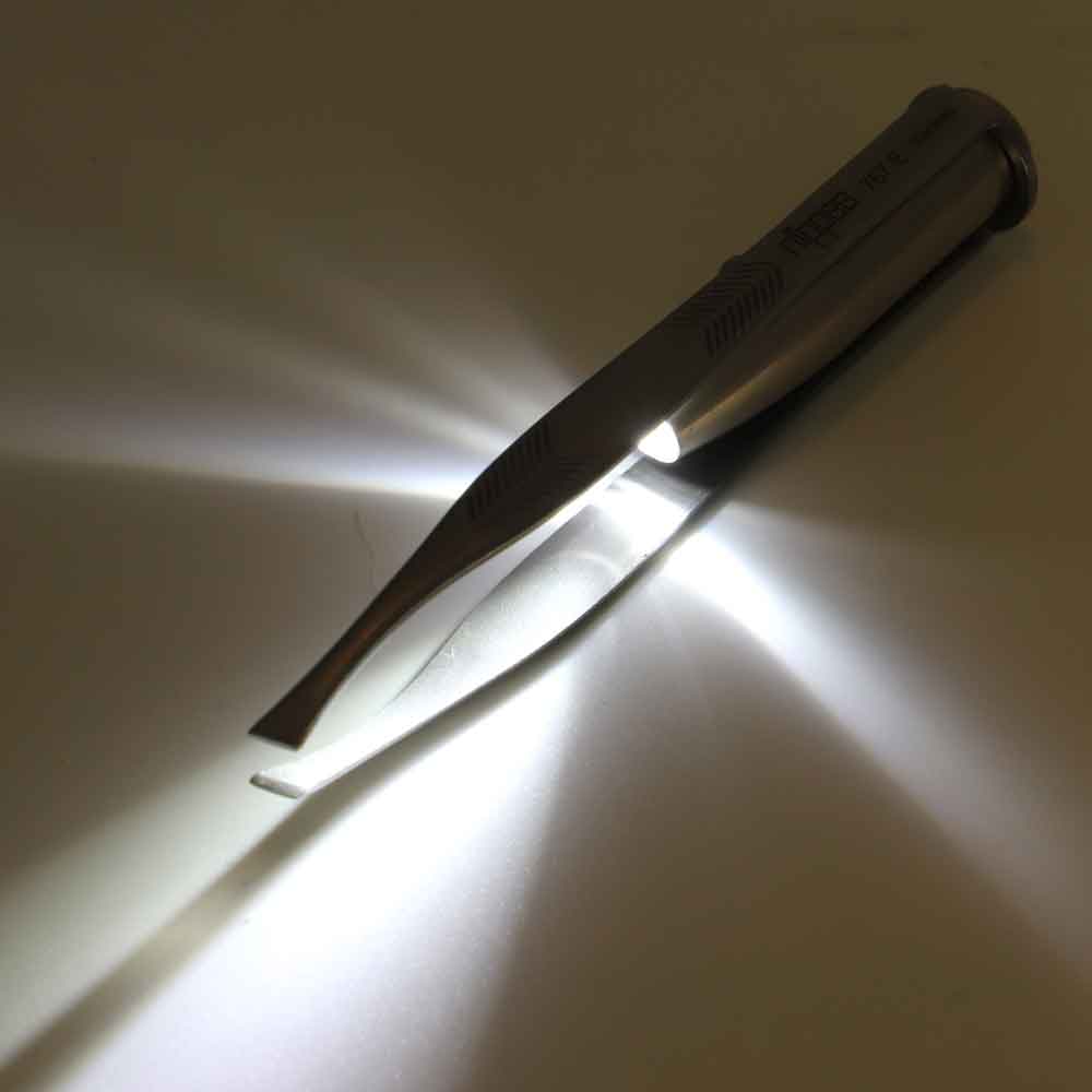 ニッペス LED付き トゥイザーズ 細かい刺抜きなどにドイツの精度が役に立つ