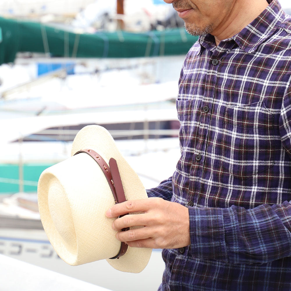 パナマハット バーティーブルー Barty Wood バーティーウッド デュモント革バンドモデル
