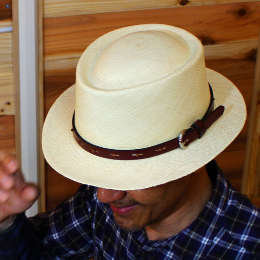 パナマハット バーティーブルー Barty Wood バーティーウッド デュモント革バンドモデル