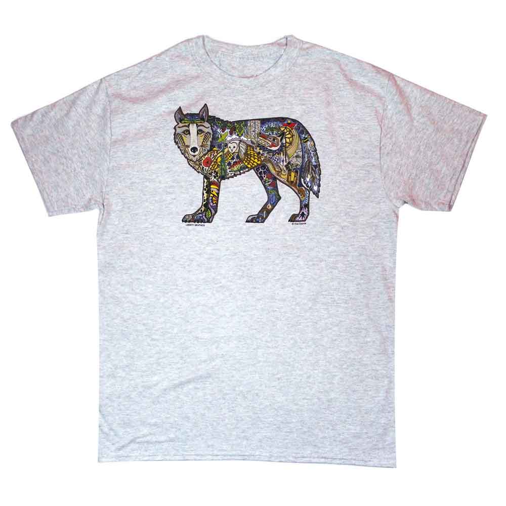 Liberty Graphics T-Shirts Earth Art Wolf ウルフ