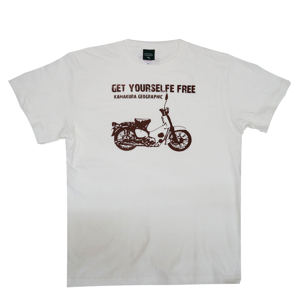 鎌T-Shirts New 【Get yourself free】シリーズ Cub スパーカブ 名車Tシャツ