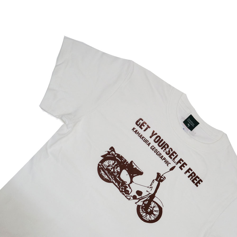 鎌T-Shirts New 【Get yourself free】シリーズ Cub スパーカブ 名車Tシャツ