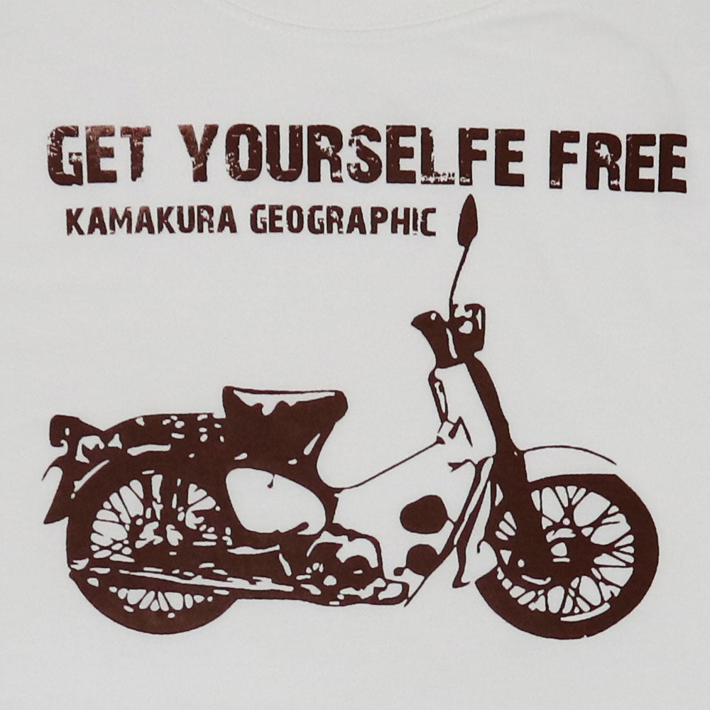 鎌T-Shirts New 【Get yourself free】シリーズ Cub スパーカブ 名車Tシャツ