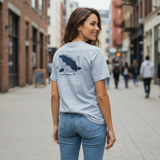 鎌T-Shirts New ハッピーホウェール Happy Whale