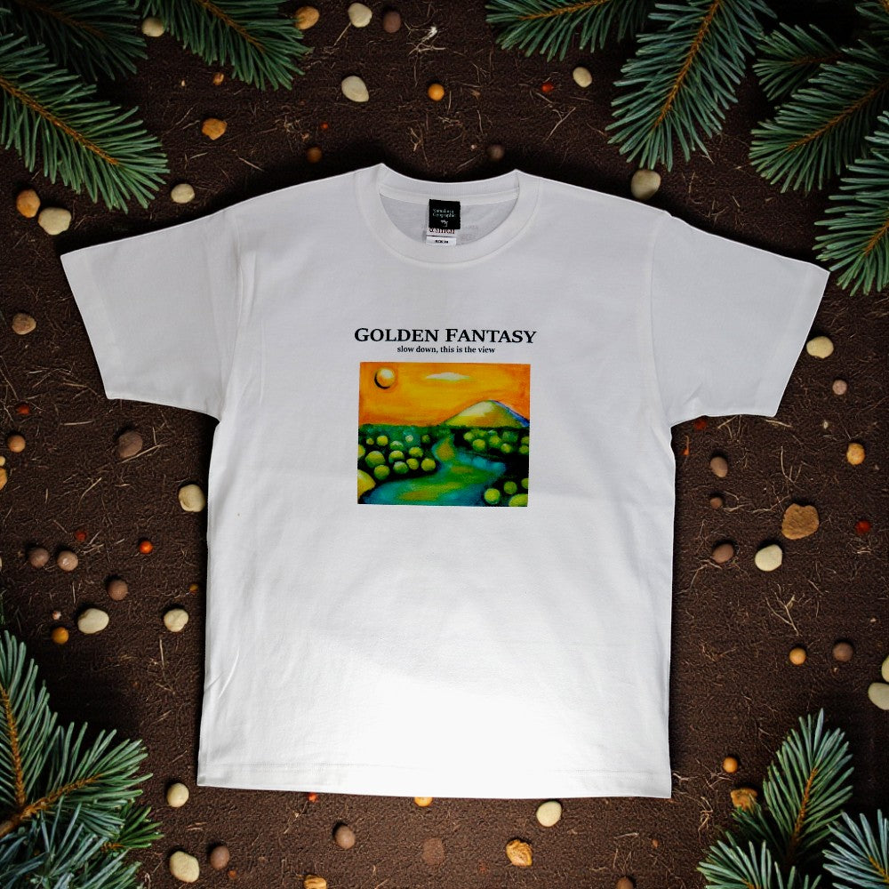 鎌T-Shirts アートT-Shirts/ Golden Fantasy  ゴールデンファンタジー  Artist : Minasa   ハンドライティングアート　ベルリンアーティスト