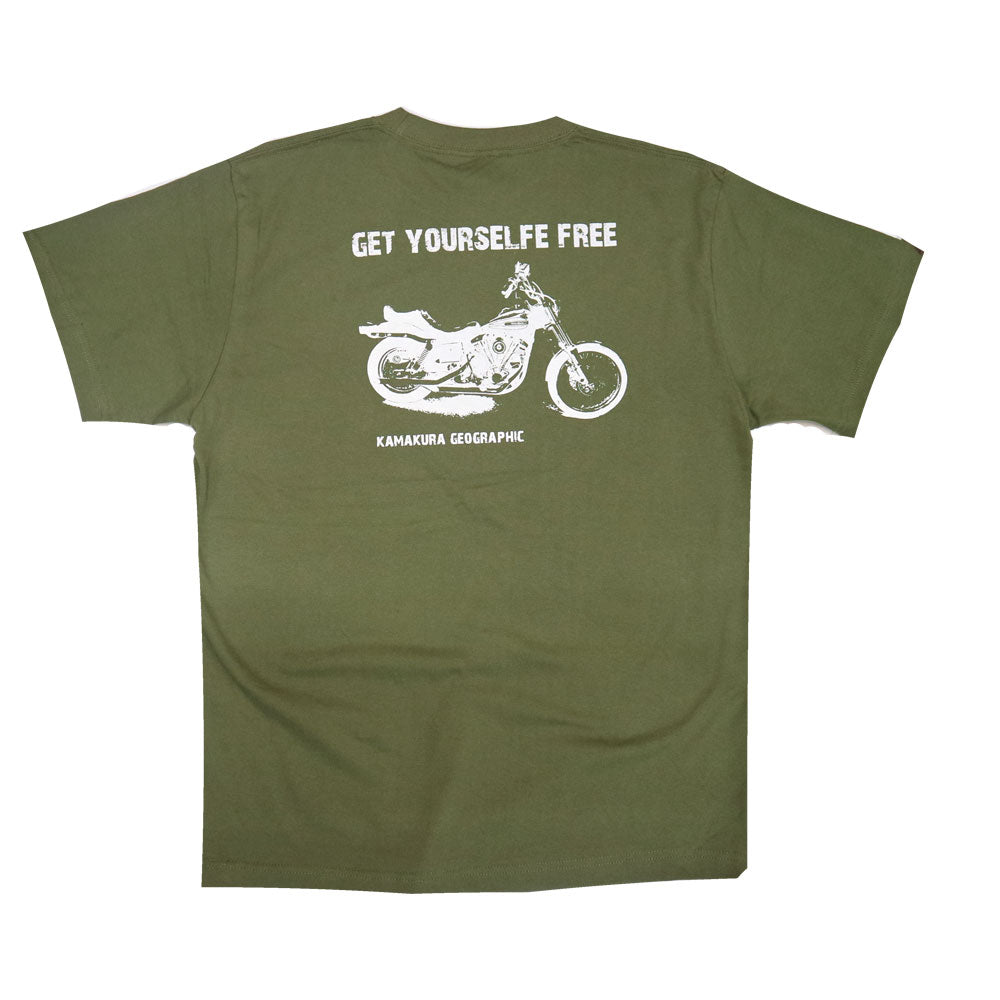 鎌T-Shirts New【Get yourself free】シリーズ ハーレー Harley Davidson ショベルヘッド