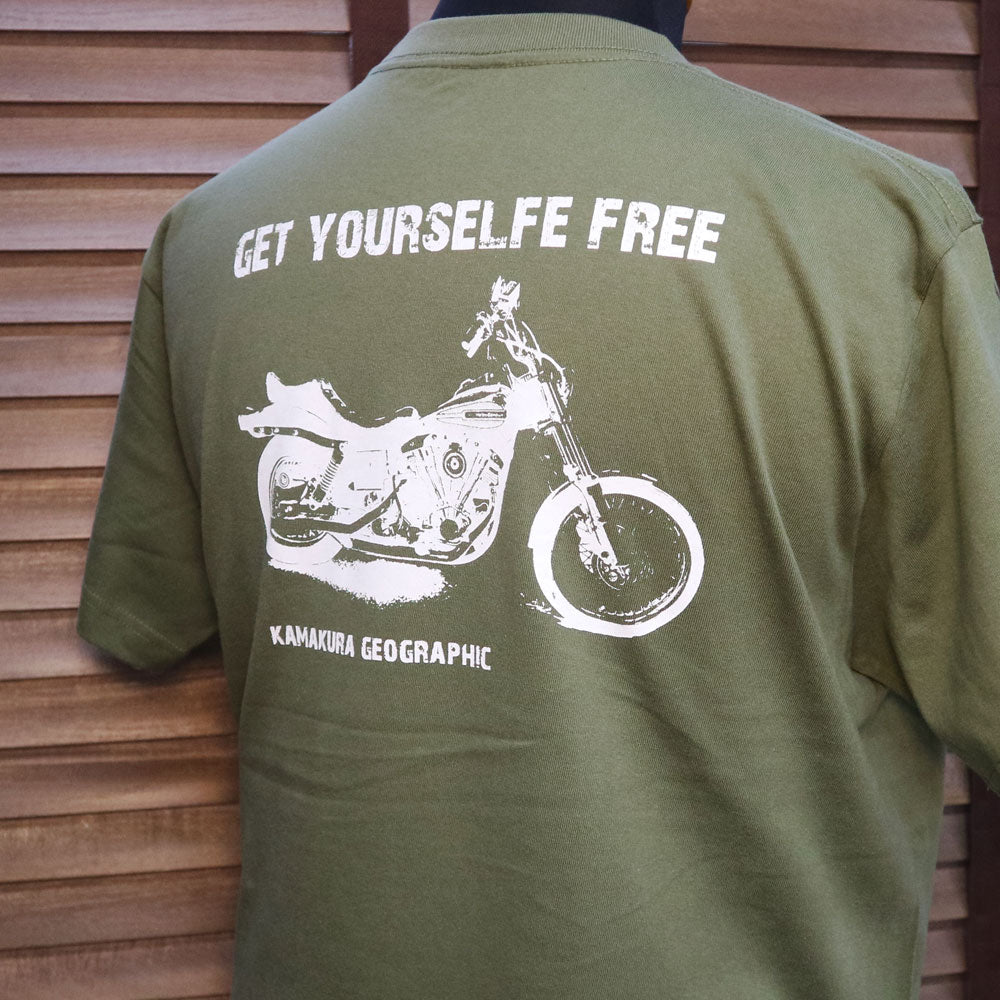 鎌T-Shirts New【Get yourself free】シリーズ ハーレー Harley Davidson ショベルヘッド