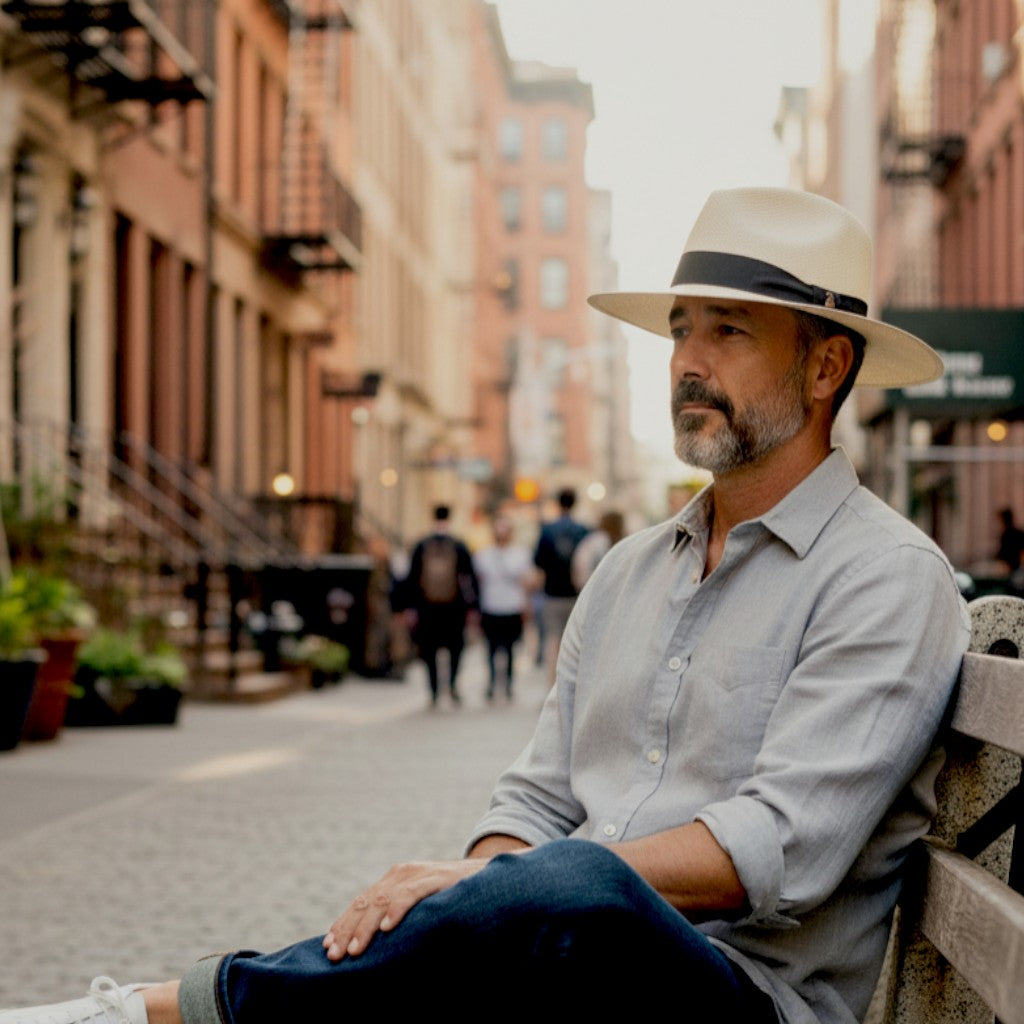 ﾊﾟﾅﾏﾊｯﾄ ｴｸｱｱﾝﾃﾞｨｰﾉ ﾊﾟﾅﾏ帽子ﾚｼﾞｪﾝﾄﾞ ﾅﾁｭﾗﾙ ｽﾚﾝﾀﾞｰﾊﾞﾝﾄﾞ 天然色