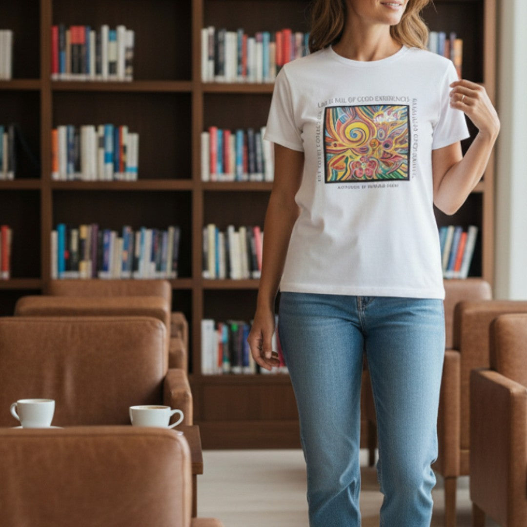 鎌T-Shirts アートセレクション Life is full of good experience  / Artist : Minasa  Kasai ハンドライティングアート　ベルリンアーティスト