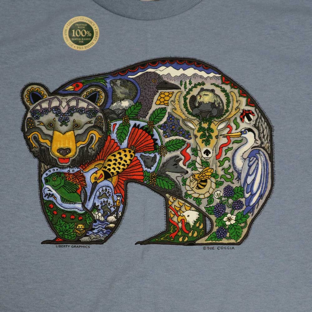 Liberty Graphics T-Shirts Earth Art Black Bear ﾌﾞﾗｯｸﾍﾞｱｰ ｱｰｽｱｰﾄｼﾘｰｽﾞ