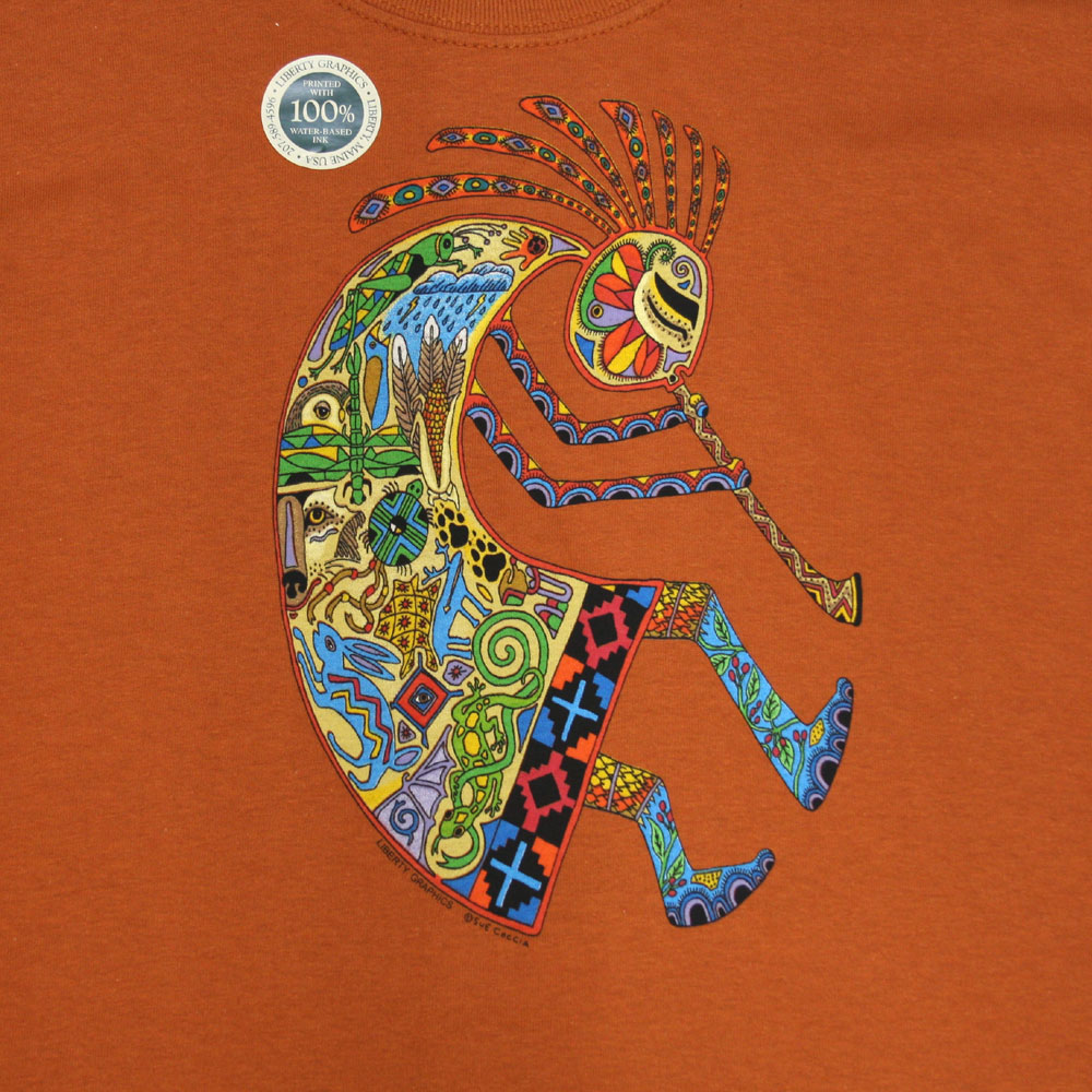 Liberty Graphics T-Shirts Earth Art Kokopeli ｱｰｽｱｰﾄ ｺｺﾍﾟﾘ