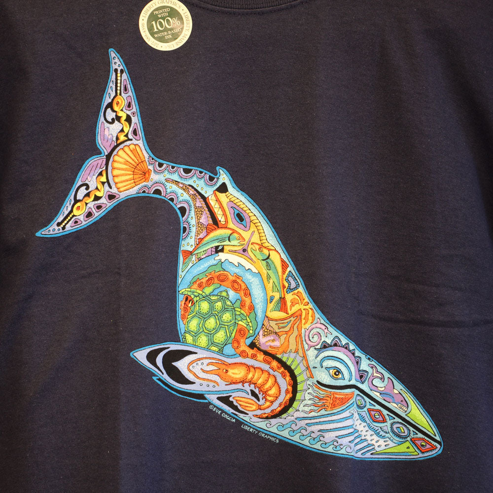 Liberty Graphics T-Shirts Earth Art Whale ｱｰｽｱｰﾄ 鯨